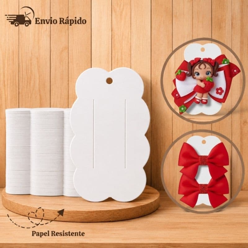 Cartelas Tag Hair Clips para Kit Bico de Pato/Laços/Presilha/Nuvem/Papeletas/Embalagem
