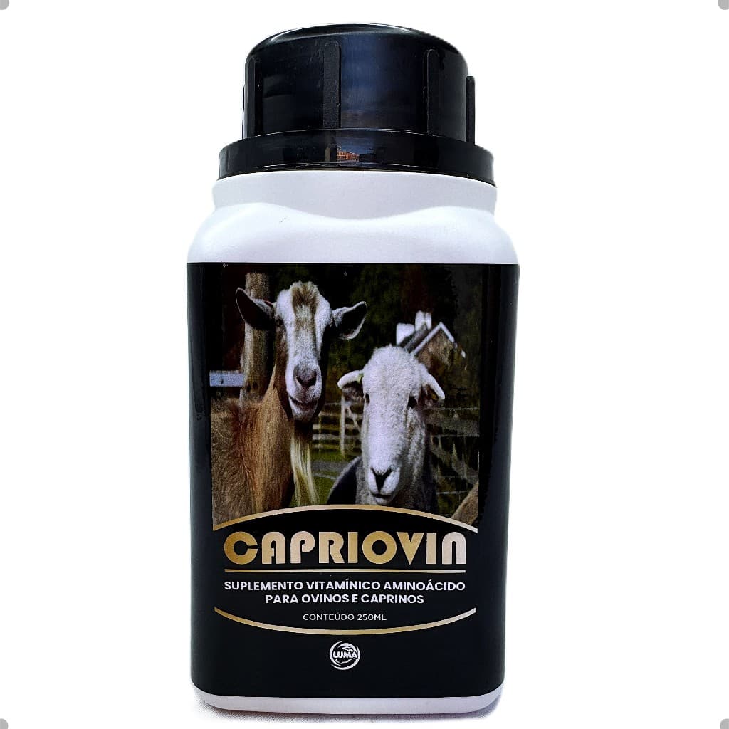 Suplemento Vitamínico e Aminoácido Capriovin 250ml Nutrição para Ovinos Caprinos de Qualquer Idade