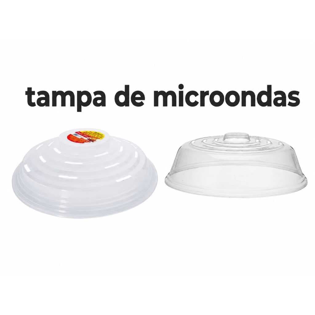 Tampa Protetora para Micro-ondas na versão Alta e Baixa – Transparente e Livre de BPA