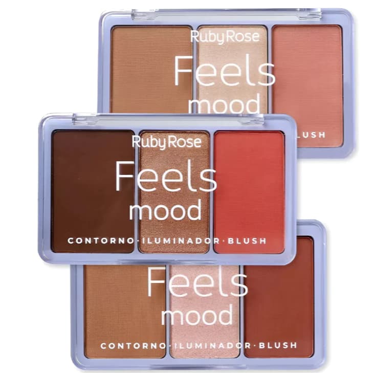 Paleta Contorno Blush Iluminador Feels Mood Ruby Rose