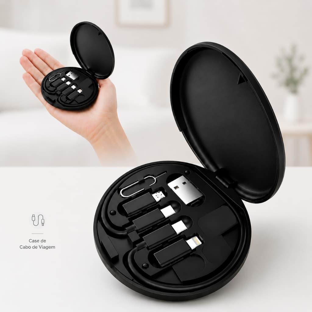 Conjunto Adaptador de Cabo de Carregamento Multifuncional 6 em 1 USB-C para USB