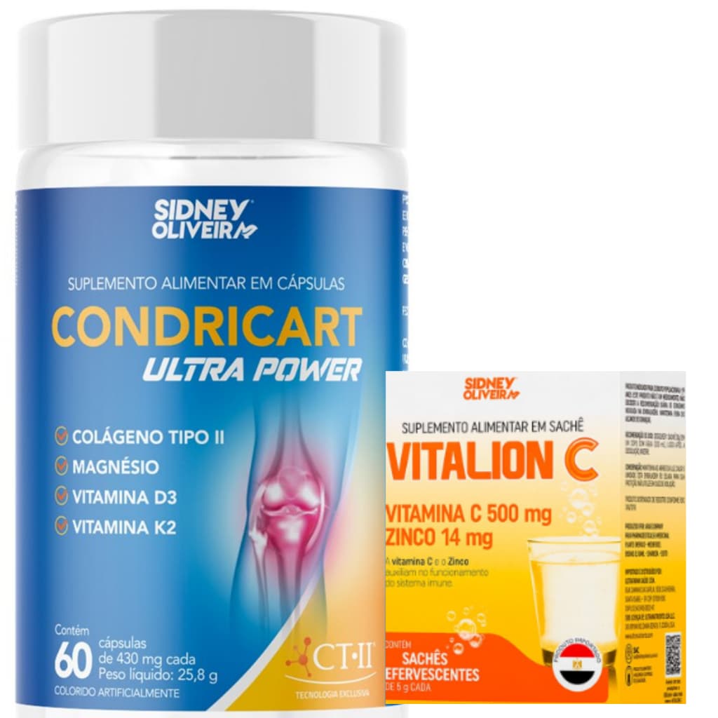 Sidney Oliveira Colágeno Tipo Ii + Mdk Condricart Saúde Articulações Cartliagens e Dor Joelho