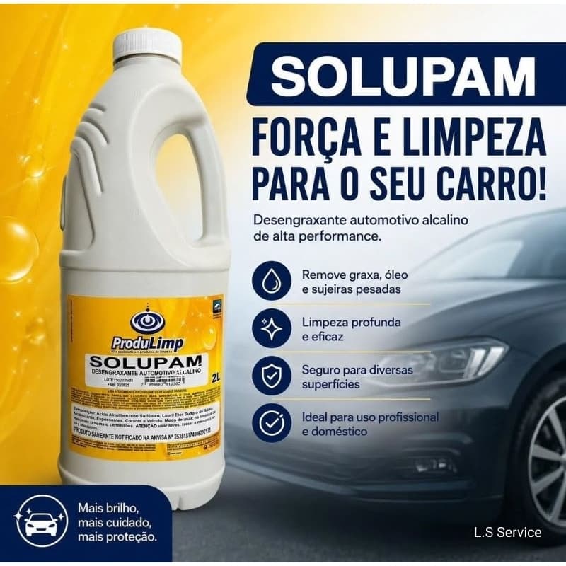 Solupam desengraxante automotivo alcalino 2L