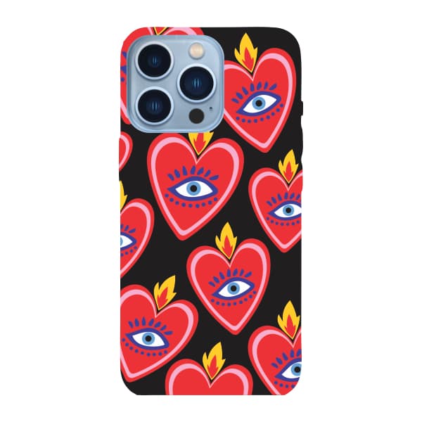 Capinha para iPhone 13 Pro Anti Impacto Fashion - SACRED HEART PATTERN