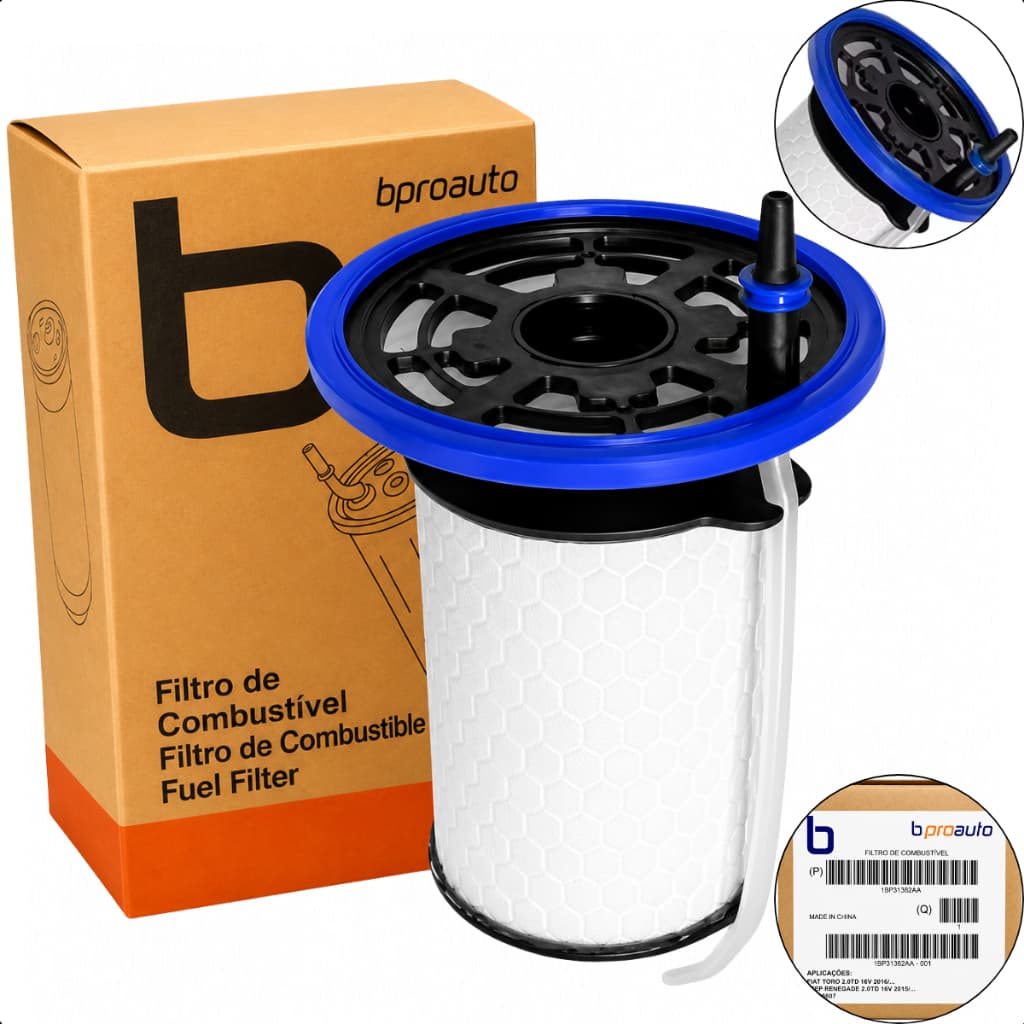Filtro De Combustível 2.0 2.3 Diesel Multijet Fiat Toro Ducato Jeep Commander Renegade Compass