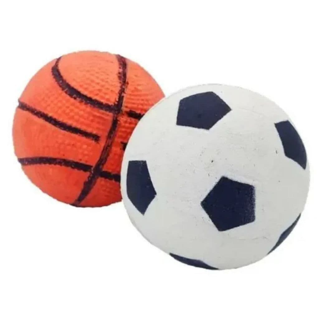 Bolinha Macia para Cachorro Bola Pet Futebol ou Basquete Mordedor Brinquedo Interativo Antiestresse