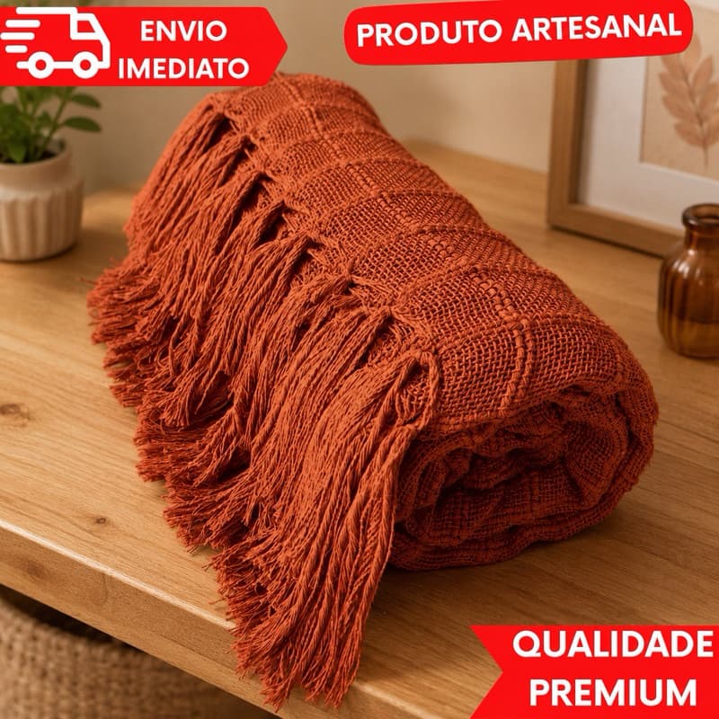 Manta Para Sofá Estilo Pinterest Conforto e Decoração Premium  Varias Cores