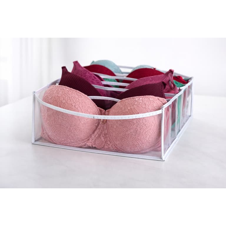 1 Colmeia Organizadora Gaveta Roupa Para Sutiãs, Chinelos e Rasteirinhas (P) 6 Divisória