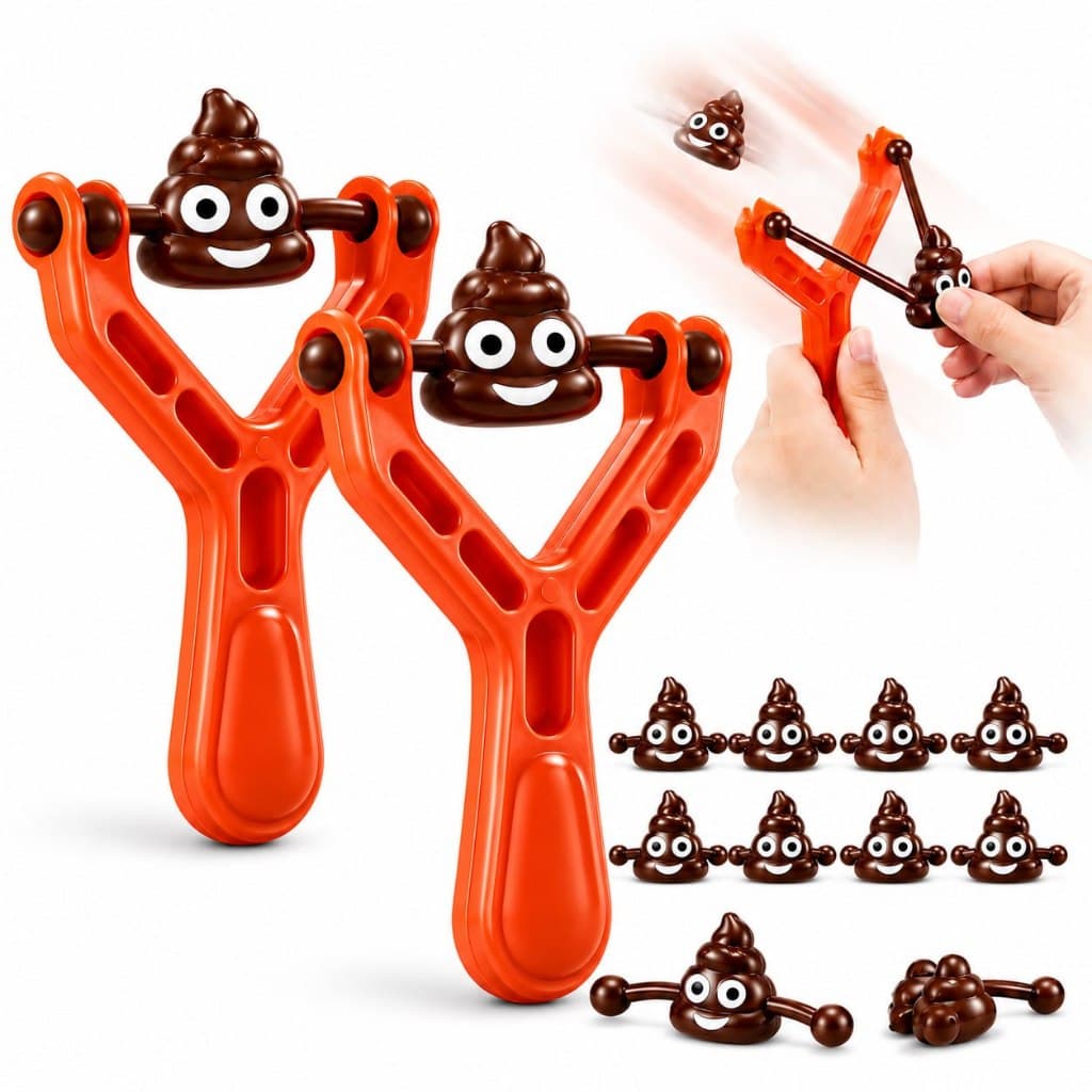 Estilingue Emoji Brinquedo Cocô Estica E Gruda Divertidos Para Crianças