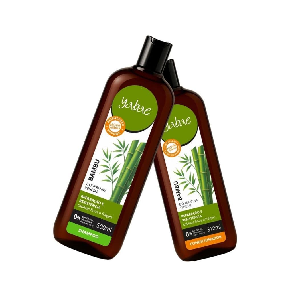 Shampoo e Condicionador Bambu e Queratina – Shampoo 500ml e Condicionador 310ml - Yabae