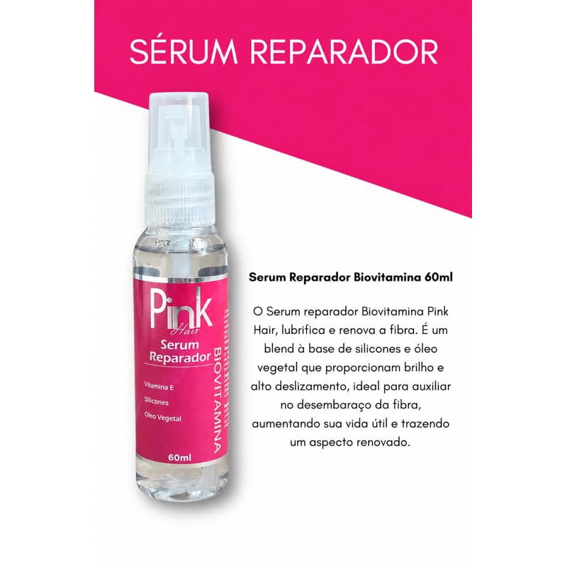 Sérum Reparador Biovitamina Pink Hair 60ml
