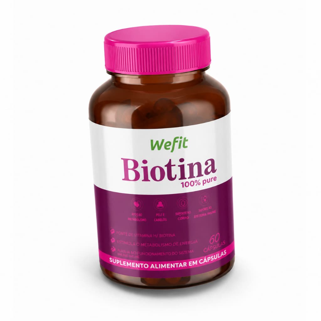 Biotina Wefit 45mcg 60 Cápsulas Cabelo e Pele