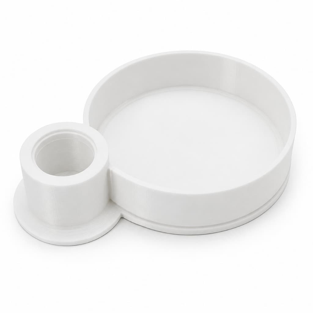 Bebedouro Automático para Cães e Gatos com Garrafa PET Suporte Branco