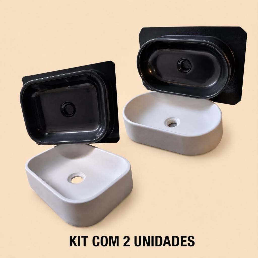 2 Moldes 3D Para Cuba de Sobrepor Banheiro Alto Padrão 2 Unidades De Forma de Pia Para Banheiro