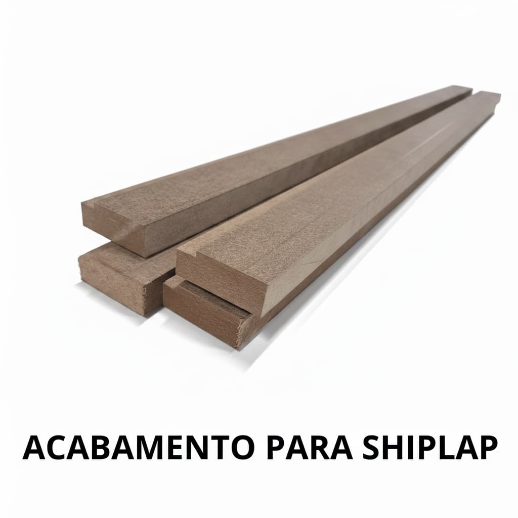 Acabamento Superior em MDF para Shiplap  120cm x 5cm x 1,8cm (Com rebaixo para fita de led)