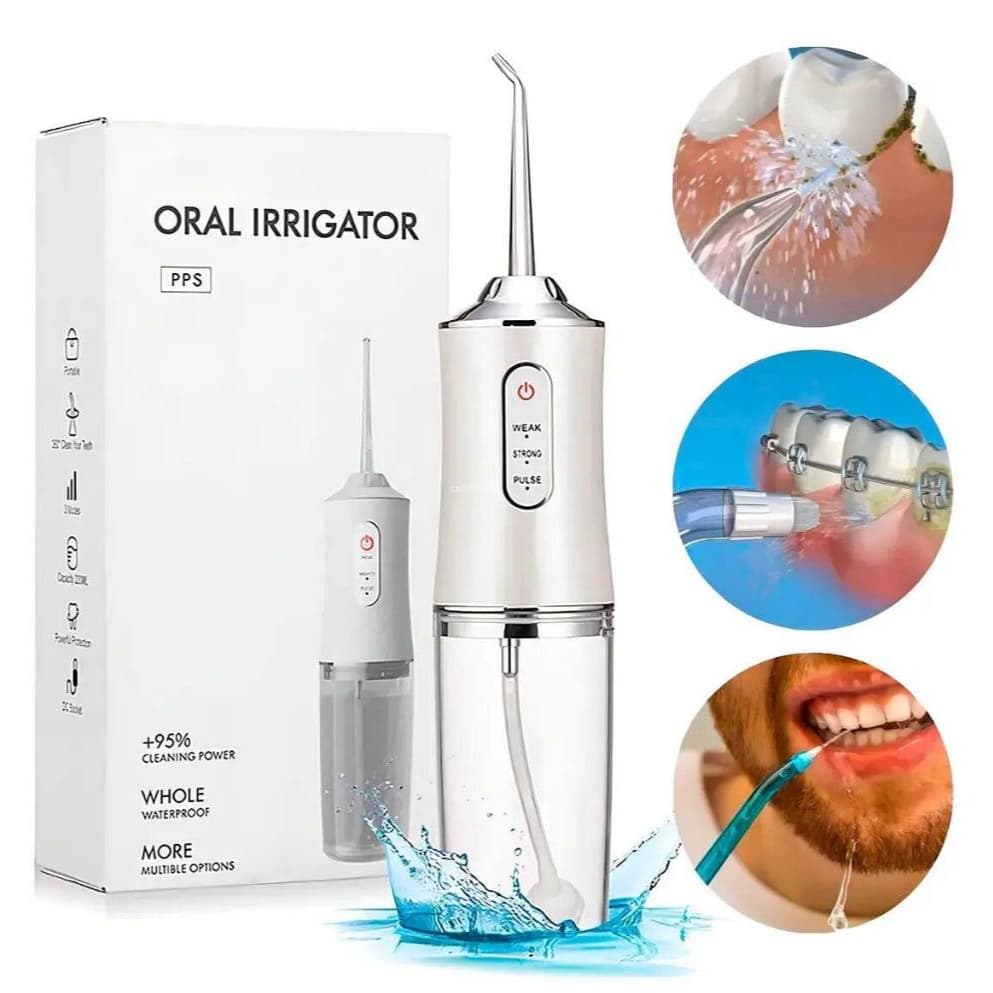 Irrigador Dental Portátil USB com 3 Modos de Limpeza
