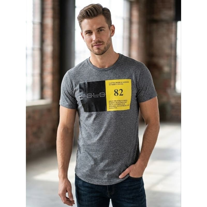 camiseta masculina estampada algodão