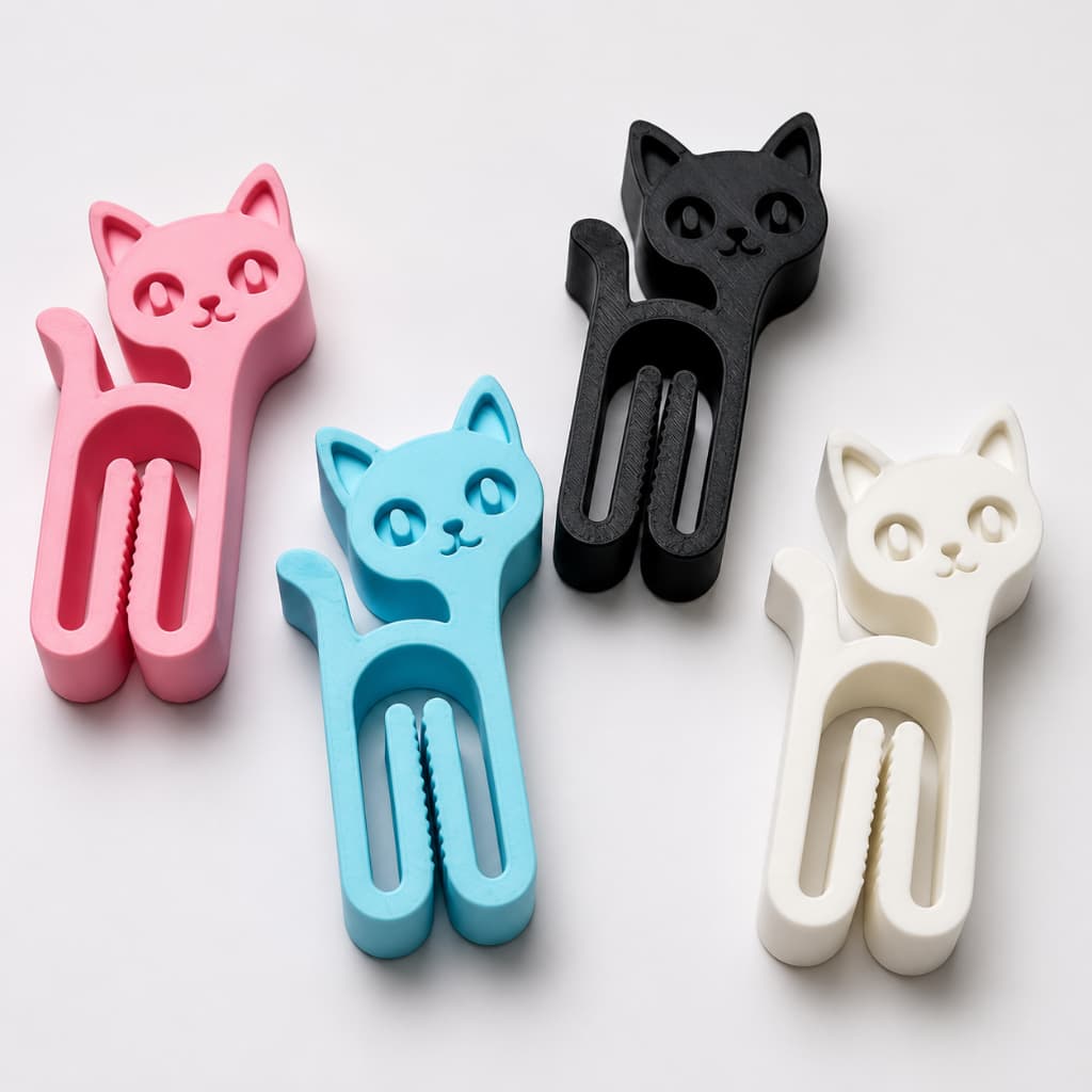 Kit Mini Clipes Pregador Prendedor de Embalagens e Pacotes Gatinho, Cachorrinho, Coelhinho e Padrão