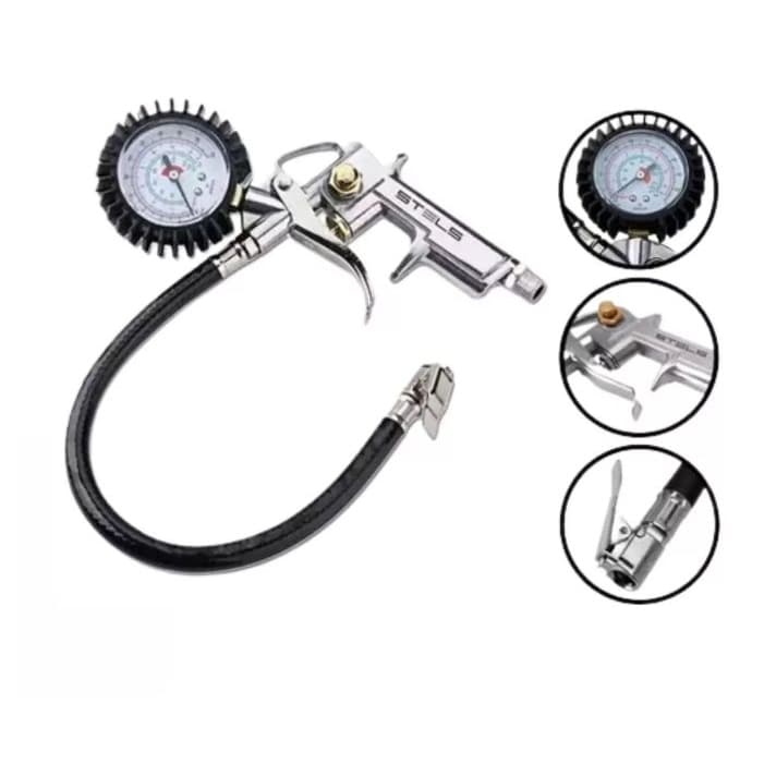 Calibrador de Pneus Pneumático Encaixe Rosca 1/4 - Stels