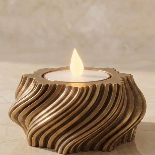 Porta-Velas Decorativo Espiral para Vela Rechaud | Decoração Minimalista Japandi Sala e Mesa Posta