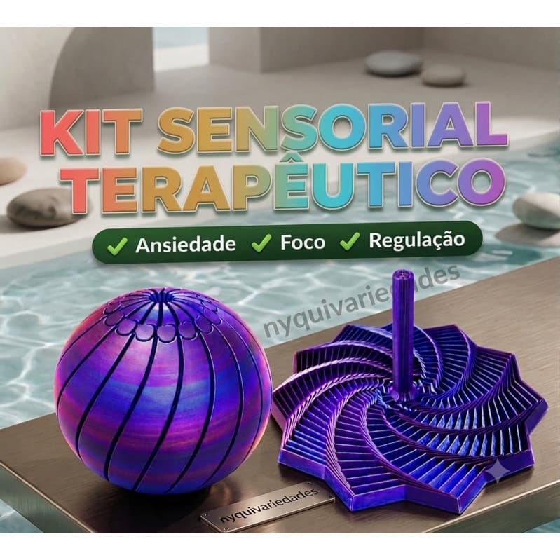 Kit Sensorial Terapêutico ESFERA e Estrela Fidget Toys Ansiedade foco Regulação emocional!