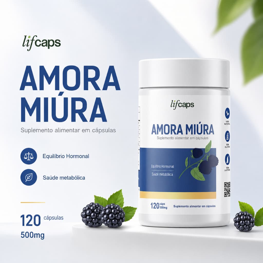 Amora Miúra 500mg | Saúde e Bem-Estar Feminino | Cápsulas - Fórmula Concentrada