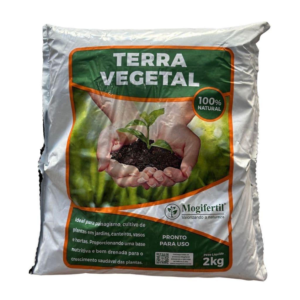 Terra Vegetal + NPK Adubada Orgânica Horta e Planta Mogifertil 2kg