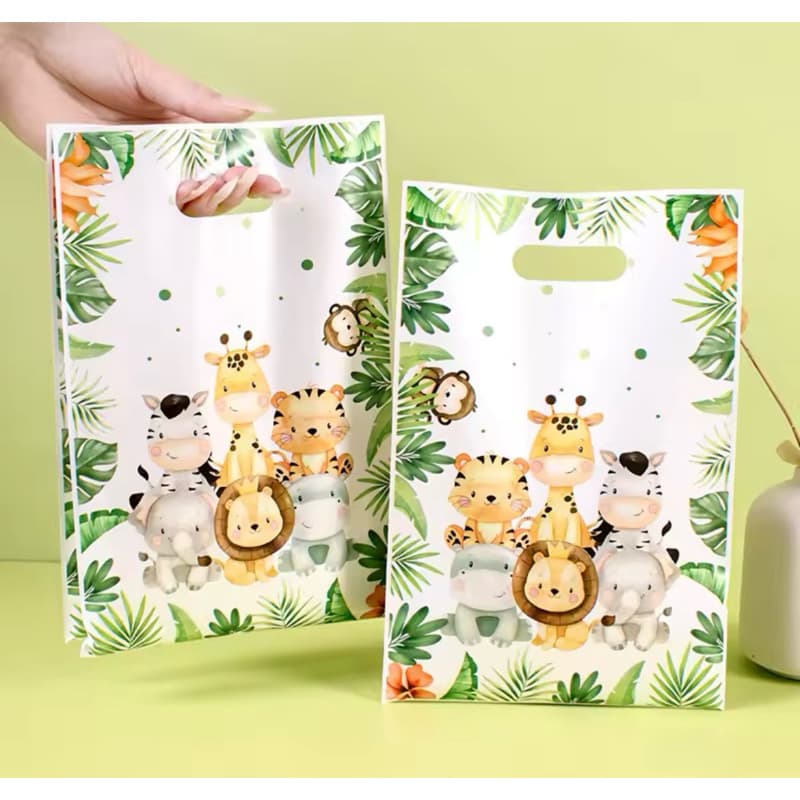 10 Sacolas Safari Aniversário Para doces e lembrancinhas sacolinha saquinhos