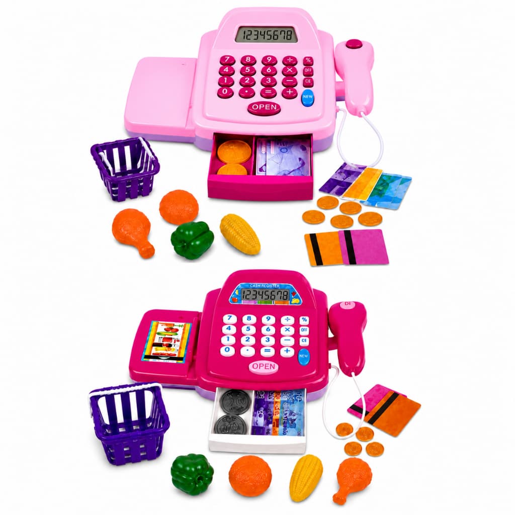 Caixa Registradora Brinquedo com Calculadora Acessórios Som Bipa Infantil