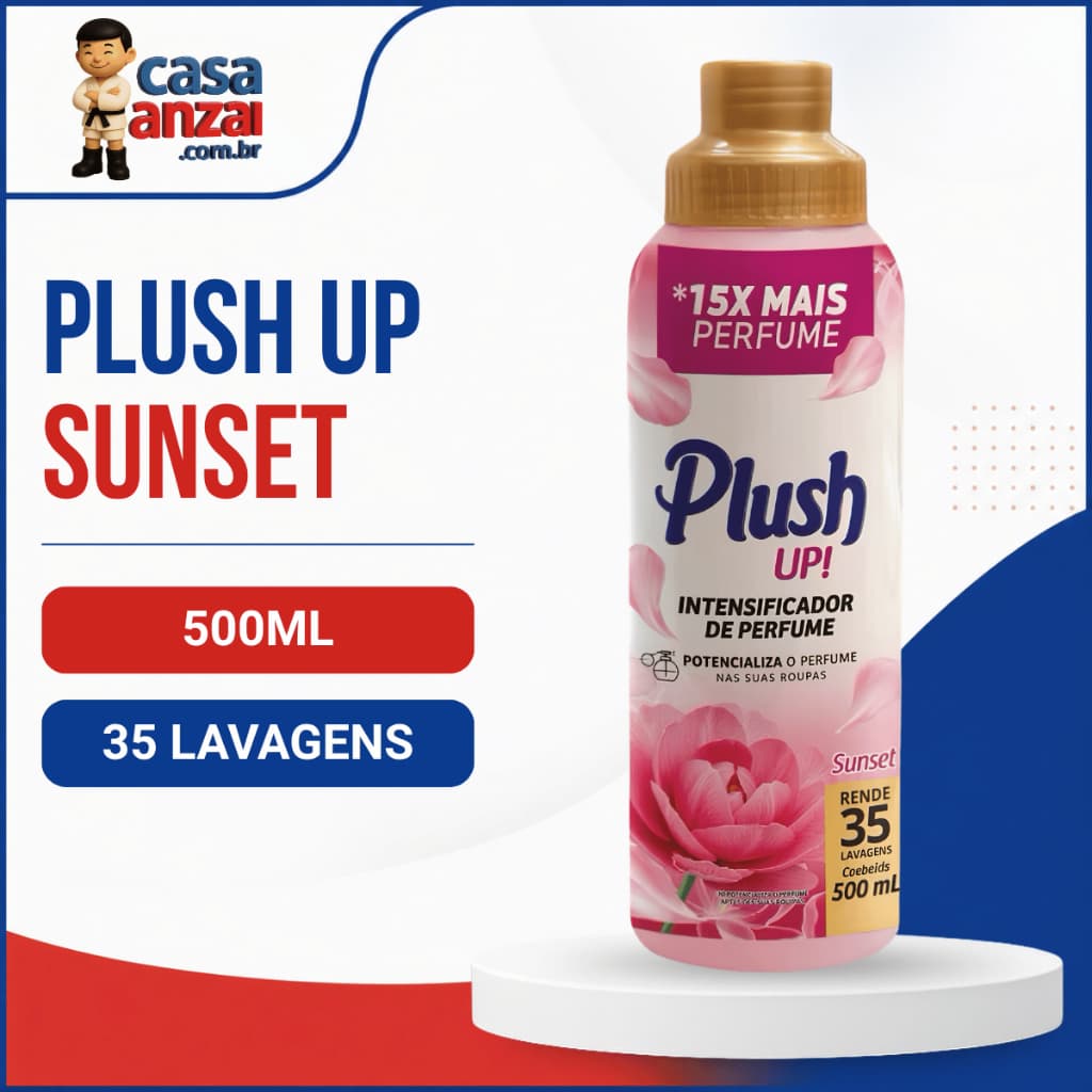 Amaciante Intensificador de Perfume de Roupas Sunset 500ml Plush Up Perfume Prolongado