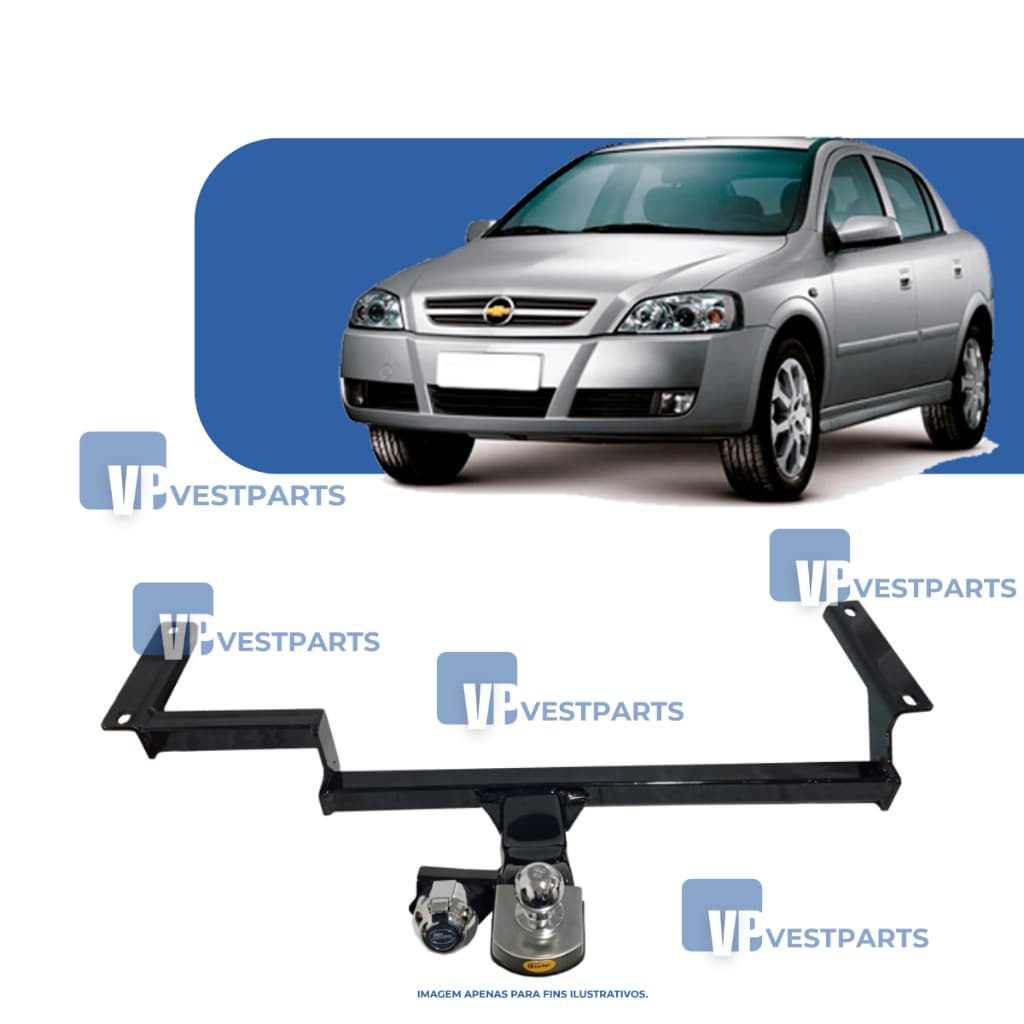 Engate Reboque Original Chevrolet Astra Hatch 1998 Até 2014 Homologado Premium 450kg