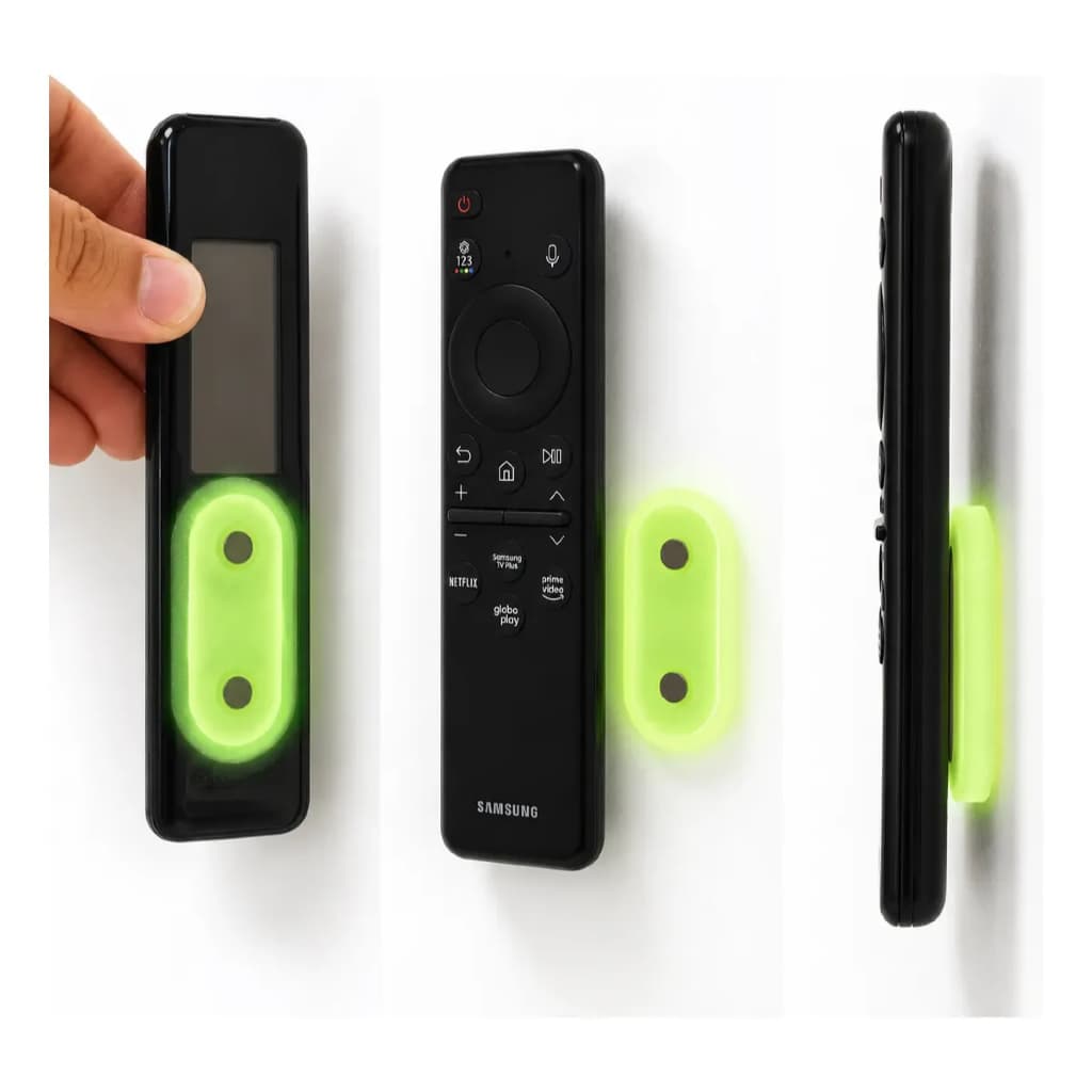 Kit 2 Suporte Magnético Controle Remoto Parede Organizador Sala Quarto