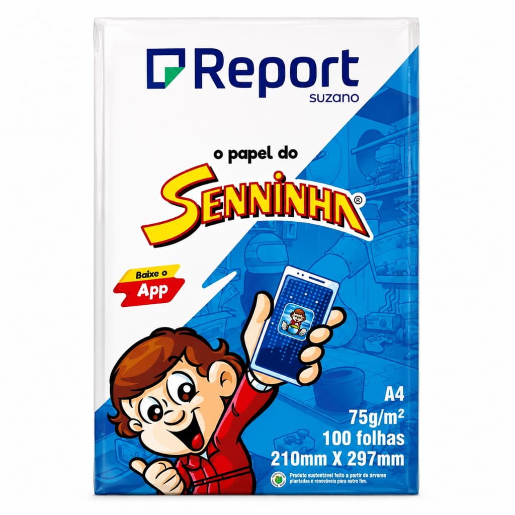 Papel Sulfite Report Senninha A4 75g Branco 100 Folhas