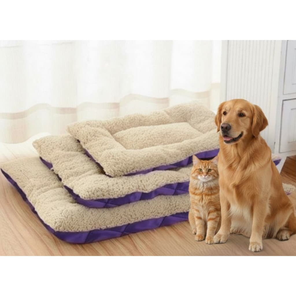 Caminha Colchonete Pet De Sherpa Disponivel Em Varios Tamanhos Para Gatos e Cachorros  Quentinho e Macio