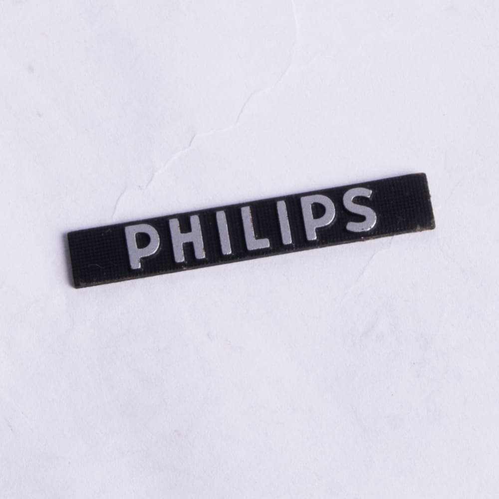 Emblema metal Logo Tipo Para Vitrola toca disco Philips 06gf110 Original