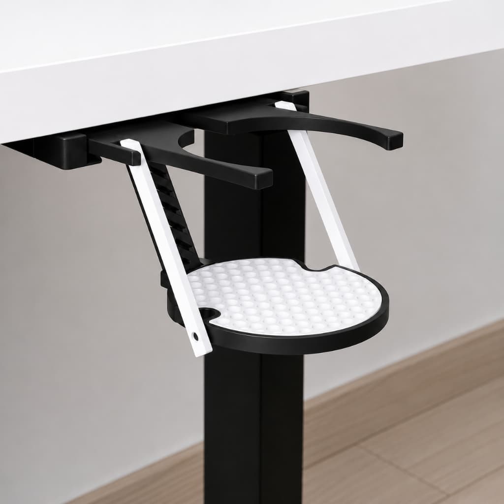 Suporte Retrátil para Caneca e Copo de Mesa Dobrável Ajustável Organizador de Escritório