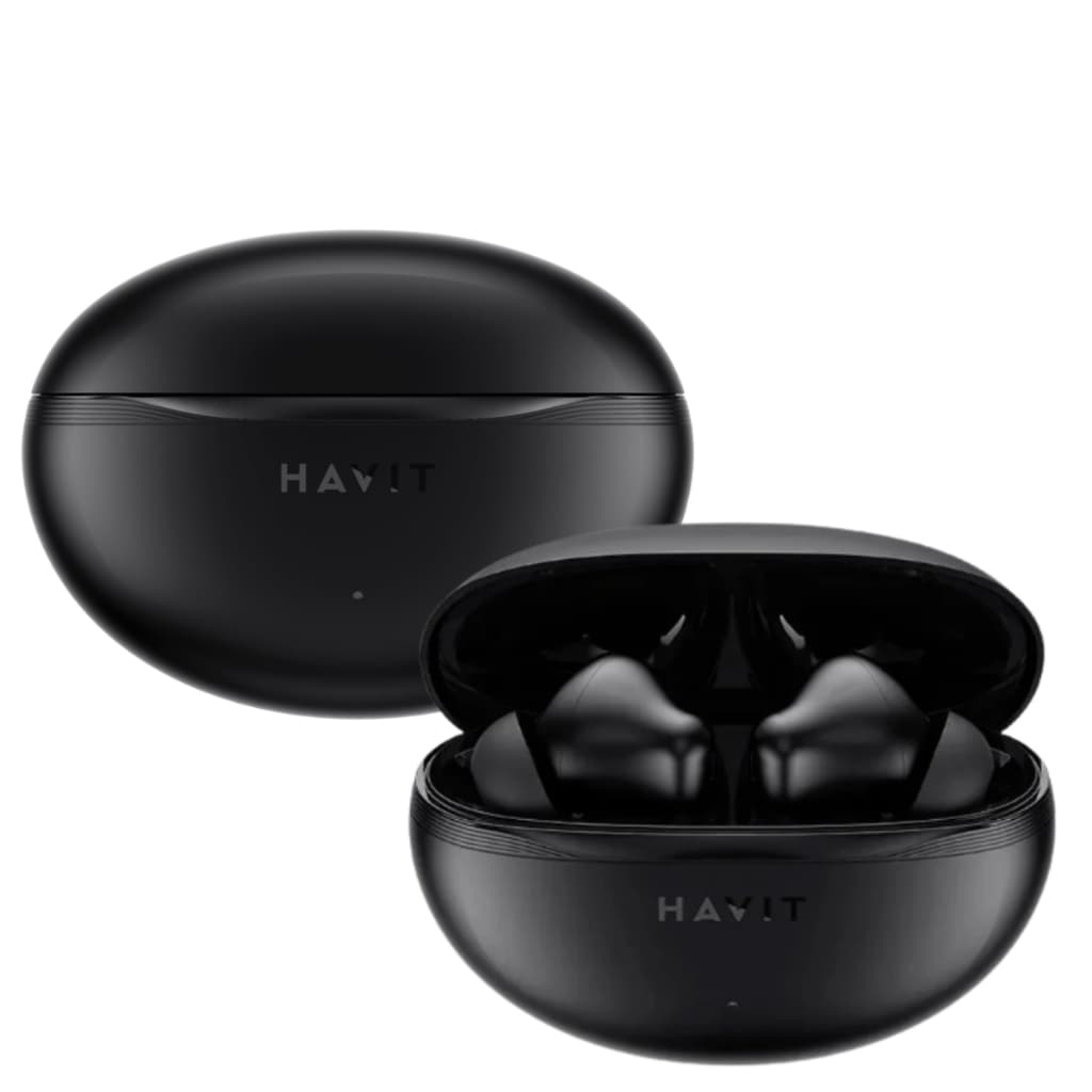 Fone de Ouvido Bluetooth In-Ear TWS Havit TW986 Preto Sem Fio Bluetooth 5.3 Som HD Graves Potentes Microfone Integrado E