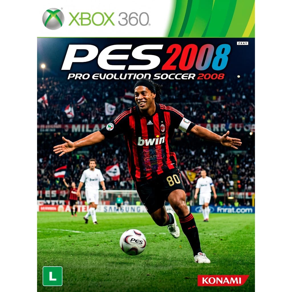 ⚽ PES 2008 para Xbox 360 - Pro Evolution Soccer 2008 - Jogo Completo Mídia Física DVD para Xbox360 Desbloqueado