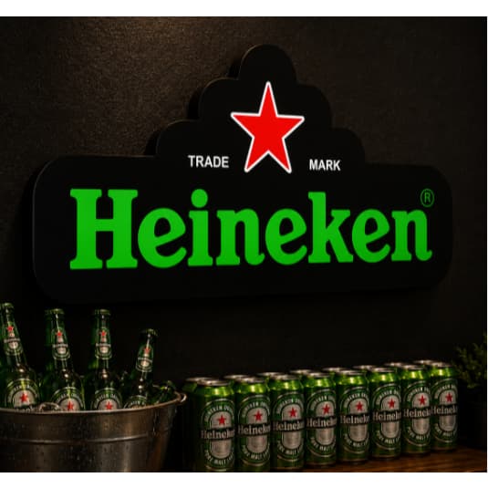 Luminoso Decorativo de parede  Material Premium Acrílico na parte frontal com plastico moldado, dando um acabamen