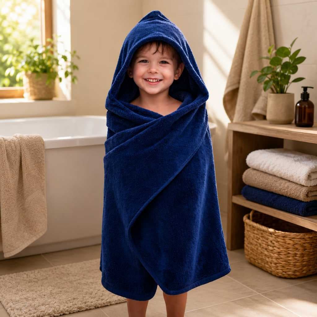 Toalha Infantil Com Capuz Grande 1,40x90 Alta Absorção Felpuda Estampada  Lisa Macia Menina Menino