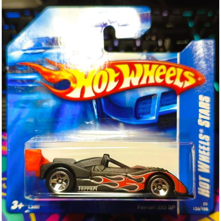 Hot Wheels Hot Wheels Stars 2008 Ferrari 333 SP Preta Chamas Lacrado