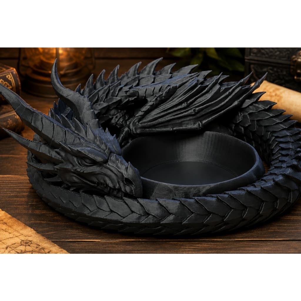 Porta Objetos Dragão Decorativo – Organizador Multifuncional em Estilo Fantasia GRANDE