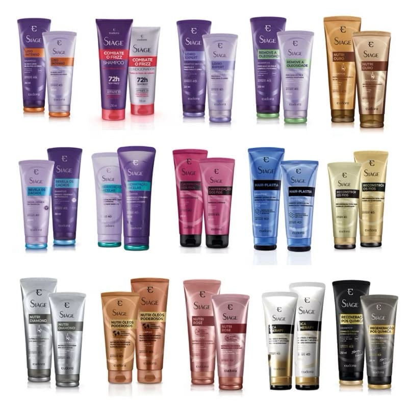 Kits de Tratamento Capilar Shampoo e Condicionador  de Eudora Siàge