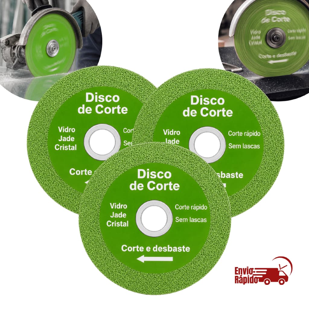 Disco de Corte Diamantado Vidro Porcelanato 100mmx20mm Super Fino Diamantado