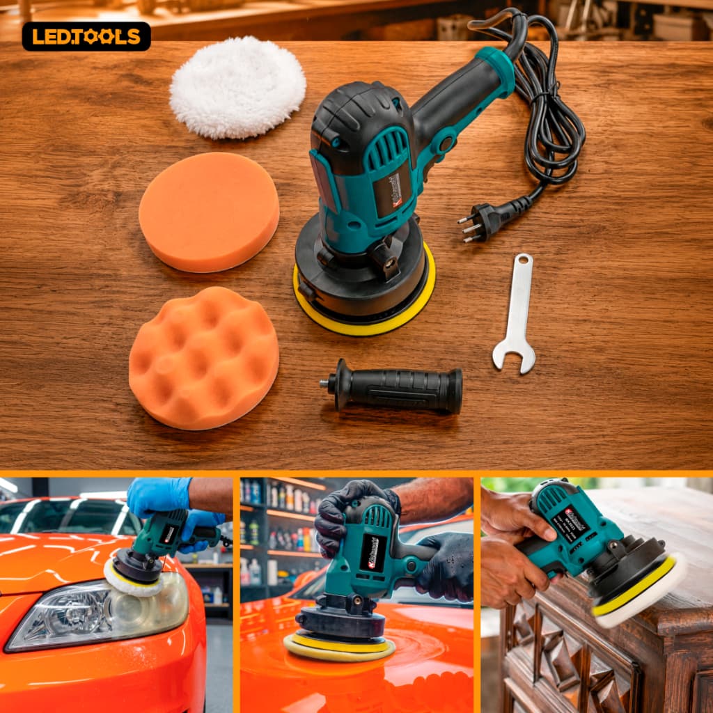 Lixadeira Politriz Polidor 850W Automotiva 125mm Multifuncional Compacta