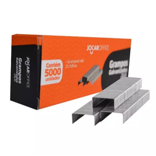 Grampo Galvanizado com 5000 unidades 26/6 Jocar Office