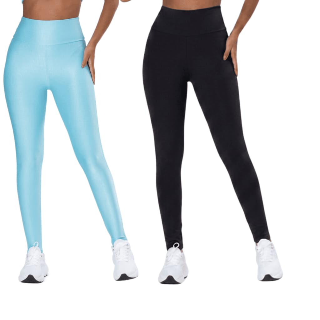 Legging Feminina Canelada Cintura Alta Academia Fitness Sem Transparência