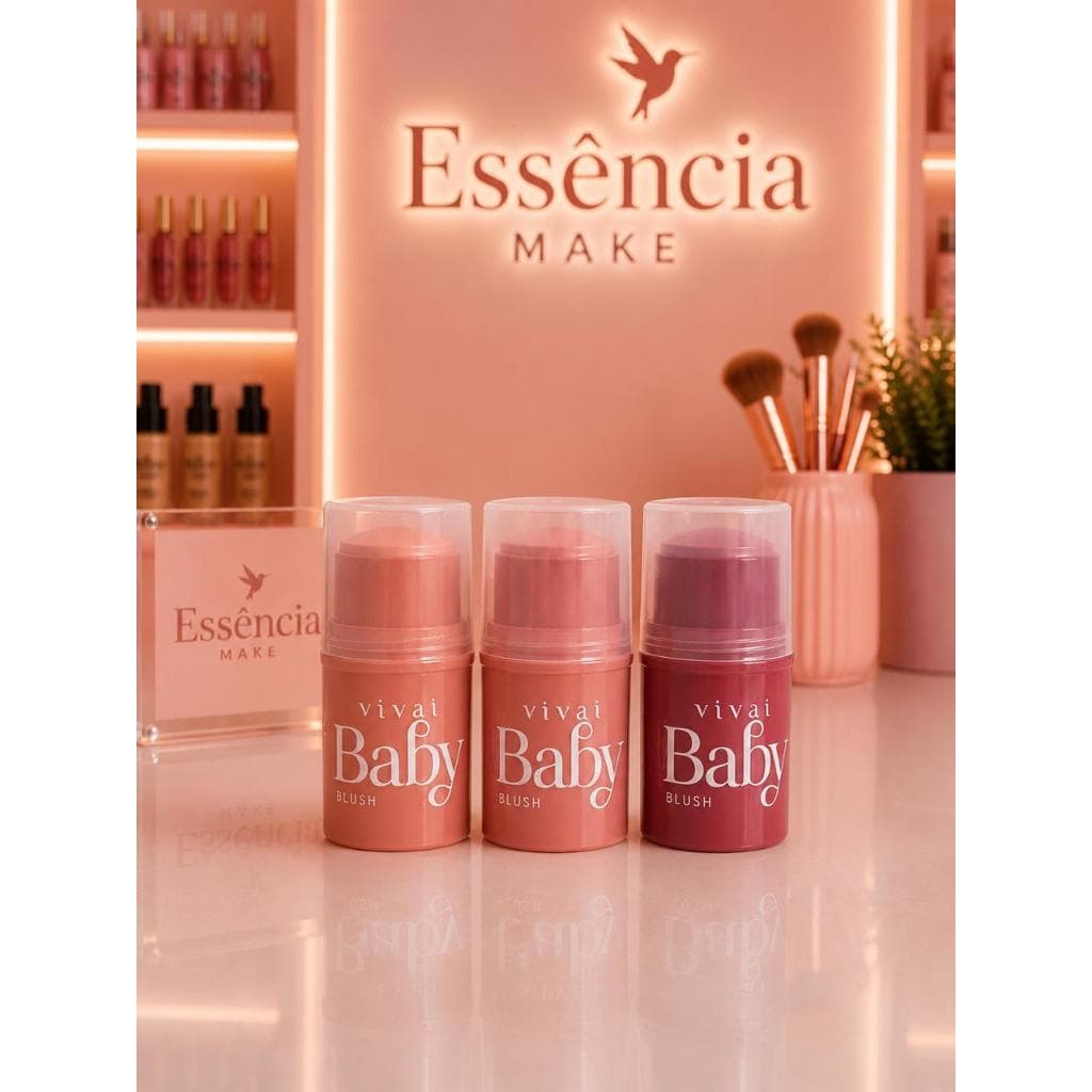 Blush em Bastão Vivai Baby Stick – Textura Cremosa, Efeito Natural e Longa Duração