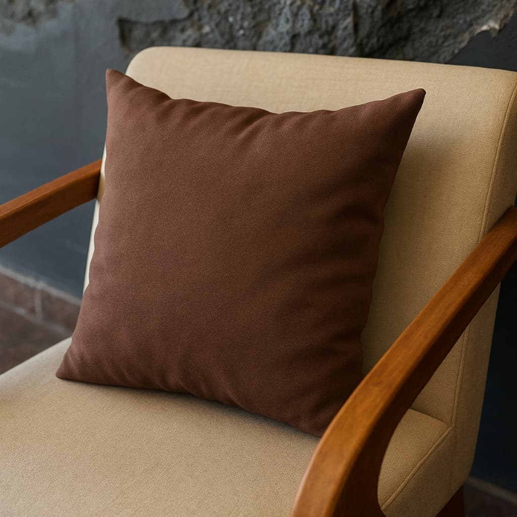 Capa de almofada linho decorativa lisa 43x43cm Zíper Invisível Lavável Moderna Sala Quarto