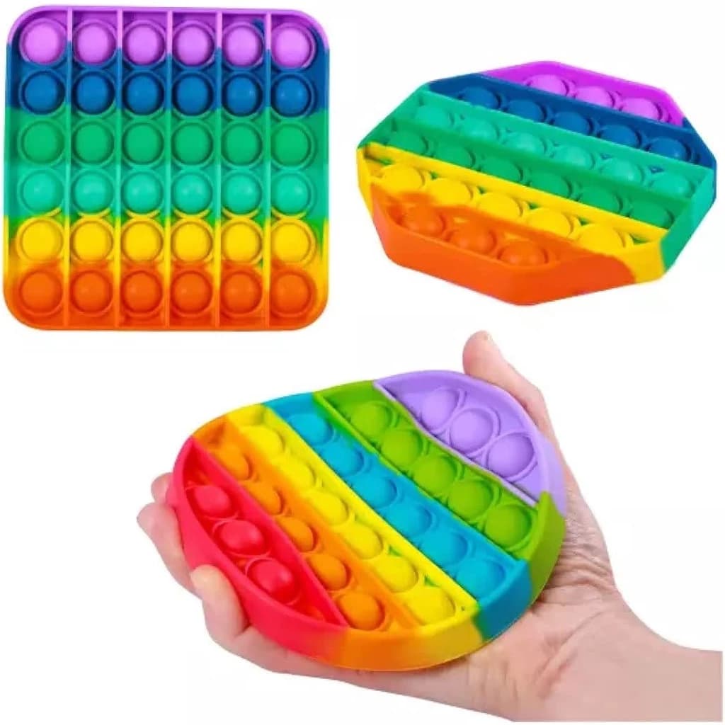 Push Pop It Colorido Fidget Toys Hand Spinner Brinquedo Silicone Bolha E Sensory Fidget Alivia Estresse